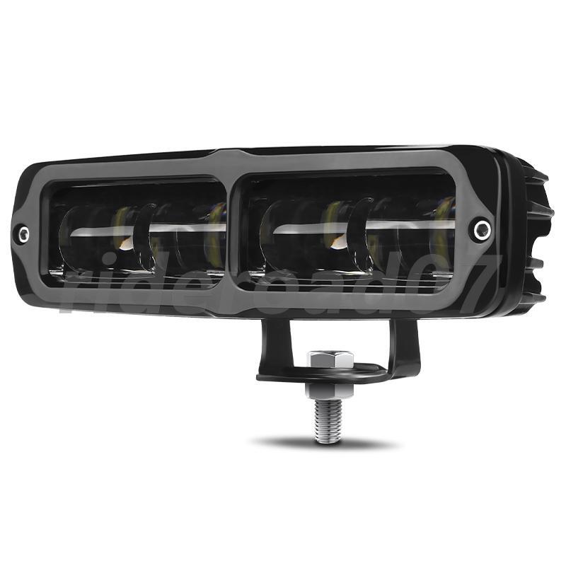 2X 6INCH 6D 20W LED Work Light Bar Spot Pod Fog Driving Truck SUV ATV Motorcycle