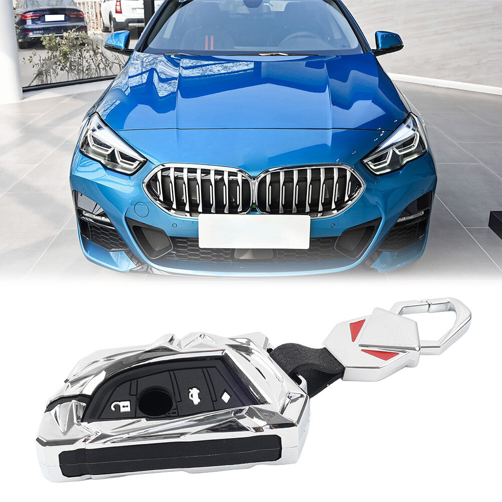 Silver Key Case Cover Fob Shell for BMW 1 2 3 4 5 6 7 8 Series X1 X2 X3 X4 X5 X6