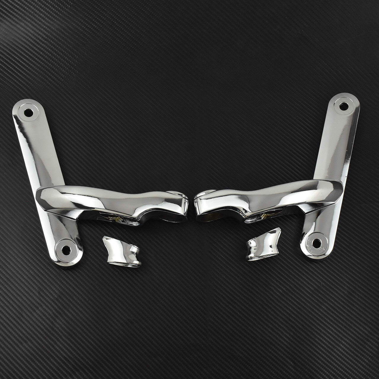 Chrome Auxiliary Lighting Brackets Fit for Harley Touring Softail Dyna 1997-2016 Q