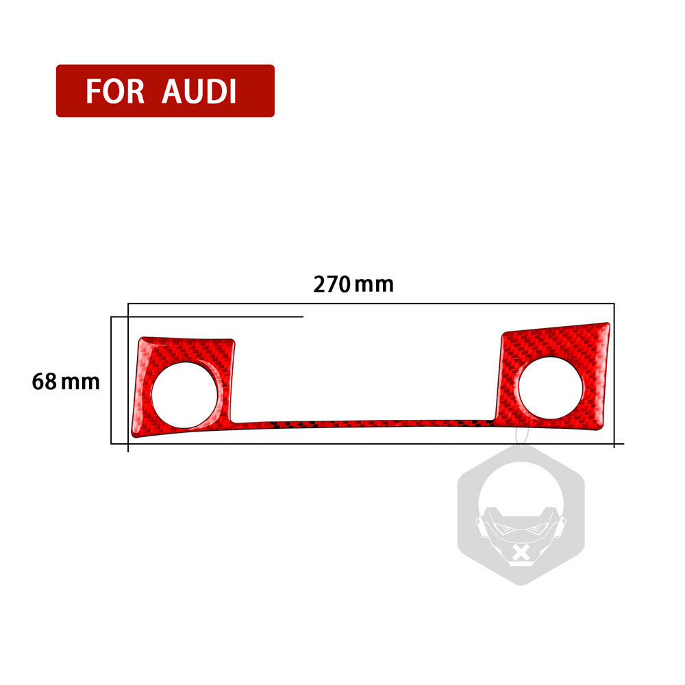 for Audi Q5 Q5L 2018+ RHD Engine Start Stop Button Switch Cover Red Carbon Fiber