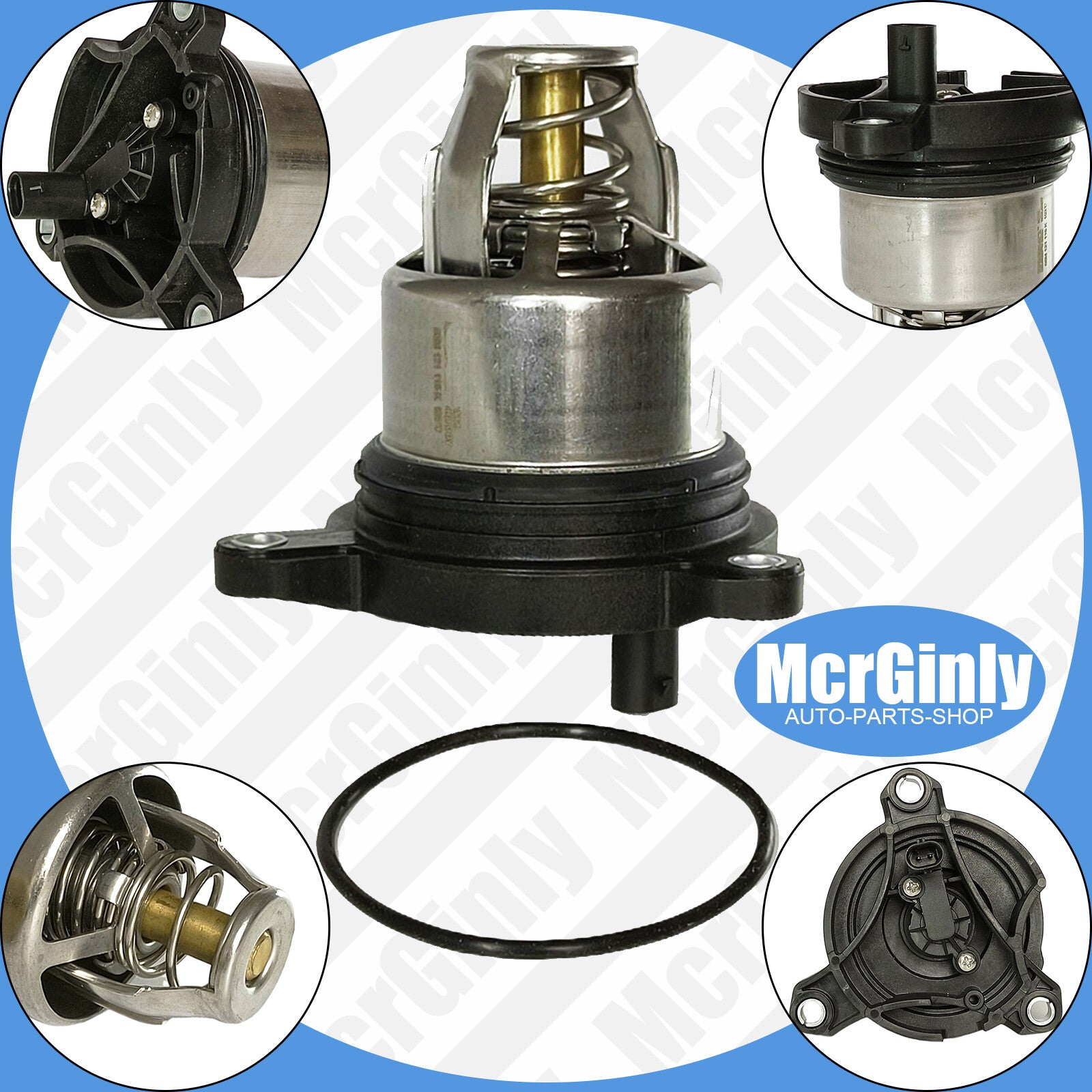 Engine thermostat with O-ring suitable for Audi for A8 , Q5, A4, A5, A6 #06M121115H #06M121115K- n