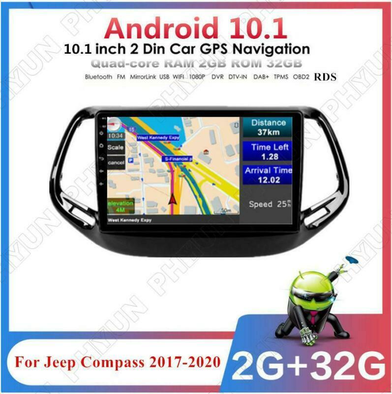 Stereo Radio GPS Headset 10.1-inch Android 10.1 2+32GB for 2017-2020 for Jeep Compass n