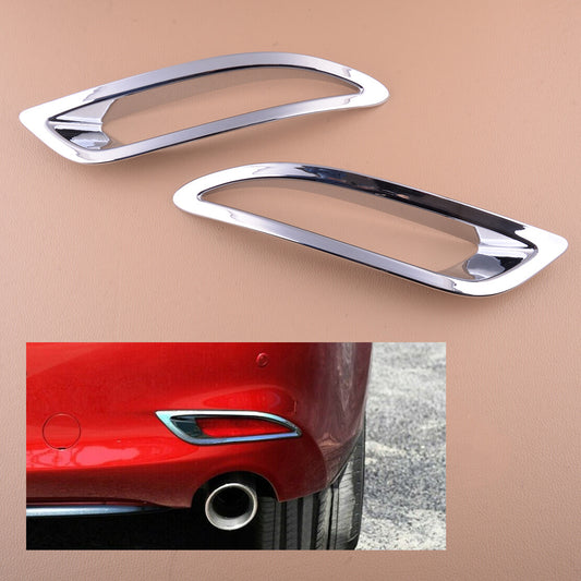 1Pair Chrome Rear Fog Light Cover Trim Fit for Mazda 6 2018-2020