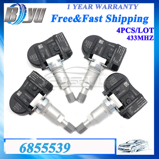 4x 6855539 TPMS Tire Pressure Monitor Sensor for BMW F20 3ER F30 4ER X5 TPM222