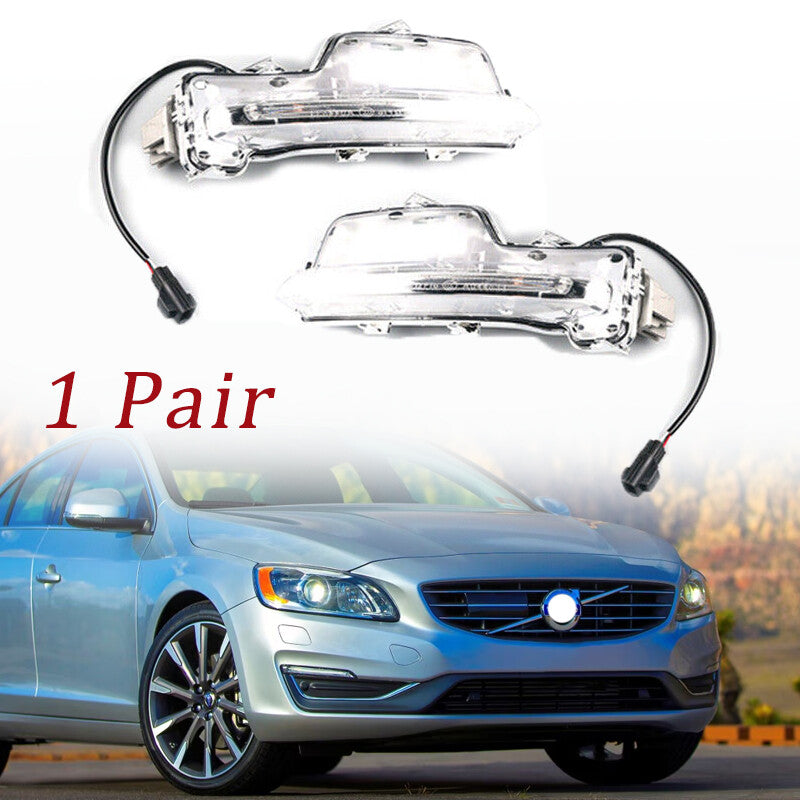 Left and Right Car Front Bumer LED DRL Fog Light for Volvo S60 2014-2018