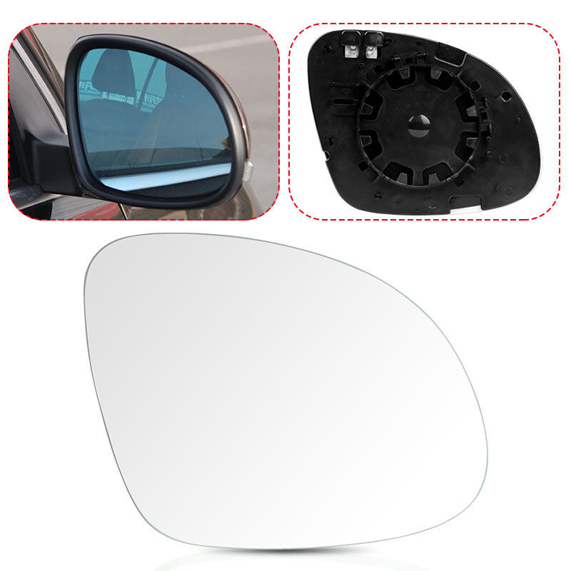 Passenger Right Side Mirror Glass With Backing Plate for VW for Tiguan 2009-2017