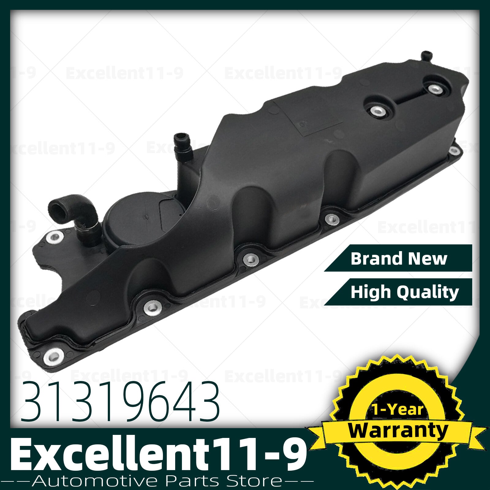 Engine valve cover with gasket #31319643, suitable for Volvo XC60, XC70, V60, V70, S60 3.0L. n