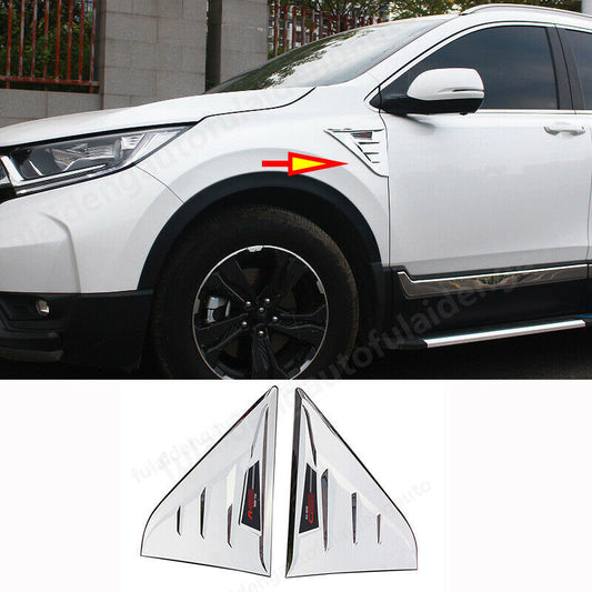 for Honda CRV CR-V 2017-2022 ABS Chrome Fender Side Air Outlet Decal Cover Trim