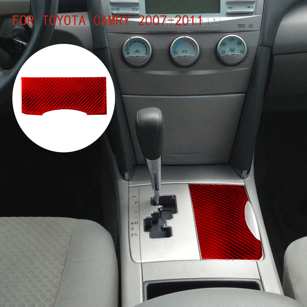 2Pcs for Audi Q5 2018-2021 Red Carbon Fiber Window Lift Switch Panel Cover Trim v