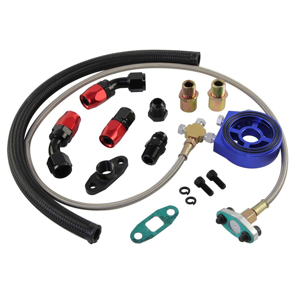 Turbo Oil Return Drain+ Feed Line + Sandwich Adapter Plate for Honda K24 T3 T4