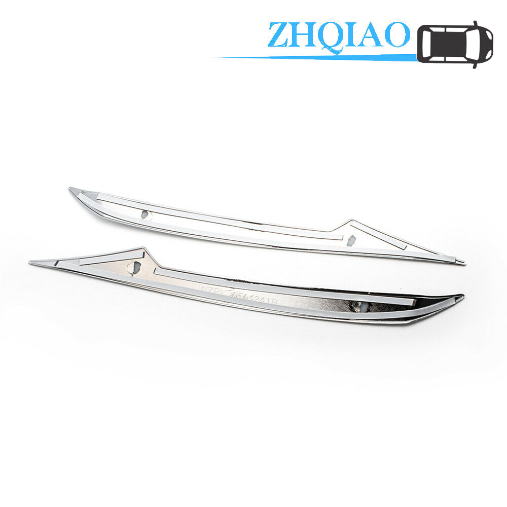 ABS Front Chrome Headlight Lamp Eyelid Cover Trim for Toyota RAV4 2016-2018