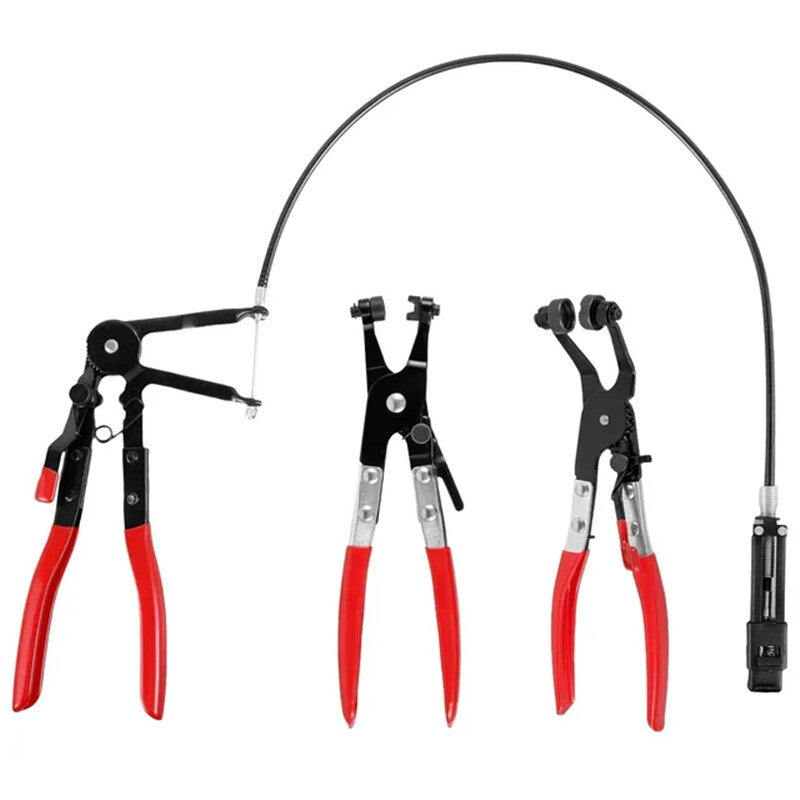 3Pcs Car Hose Clamp Pliers Long Reach Wire Spring Hose Clamp Pliers Remover Tool