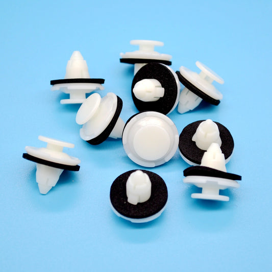 10pcs Car Fender Taillight Retainer Clips for Honda for Acura for Accord Crosstour White