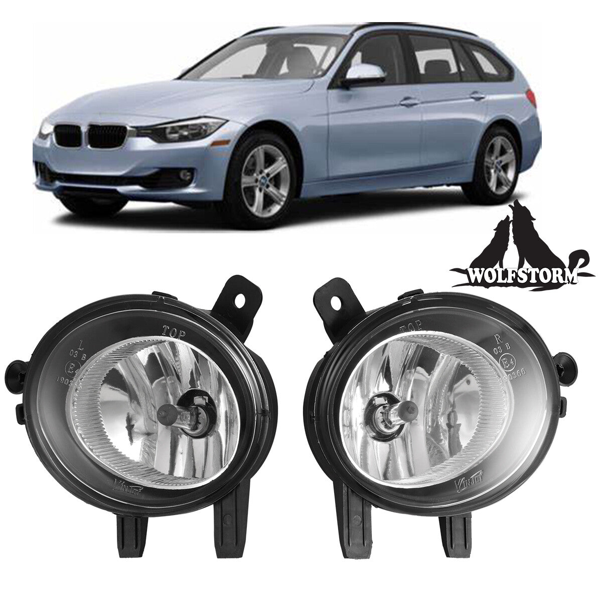 1 Pair Fog Lights For 12-15 for BMW 2 Series F22 3 Series F30 F31 F34 4 Series Clear