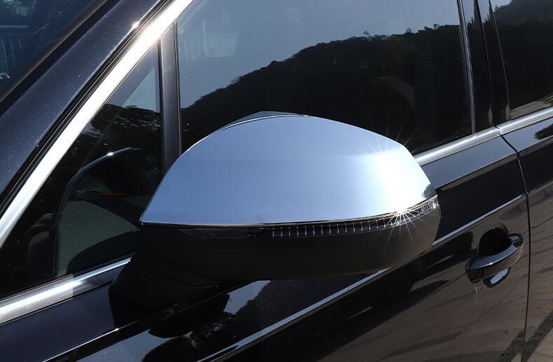 for Audi Q7 2020-23 Chrome ABS Exterior Side Rear View Mirror Cover Cap Trim 2x