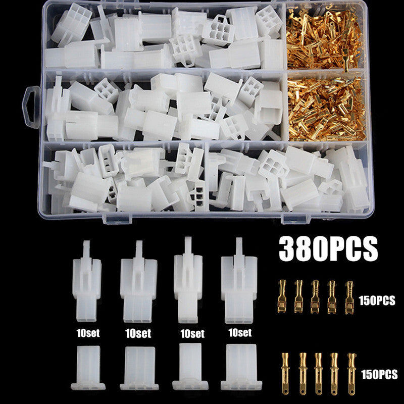 40Set 2.8mm Connector Car Electrical Wire Male Female Cable Terminal Plug Kits