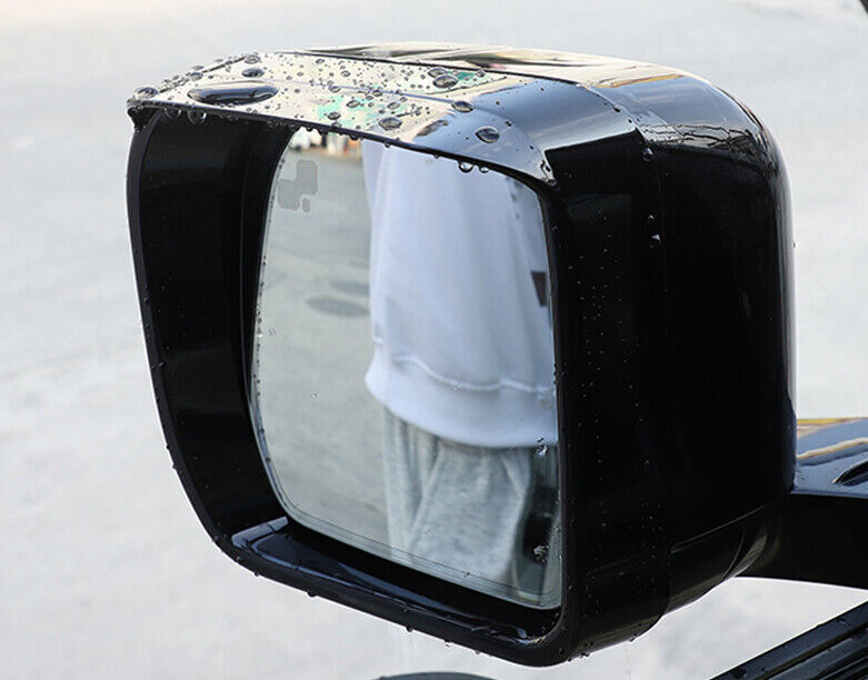 for Defender 110 90 2020-2023 Bright Black Side Door Mirror Sun Rain Guard 2X