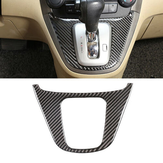 Carbon Fiber Gear Shift Panel Trim Cover Sticker for Honda CR-V CRV 2007-2011