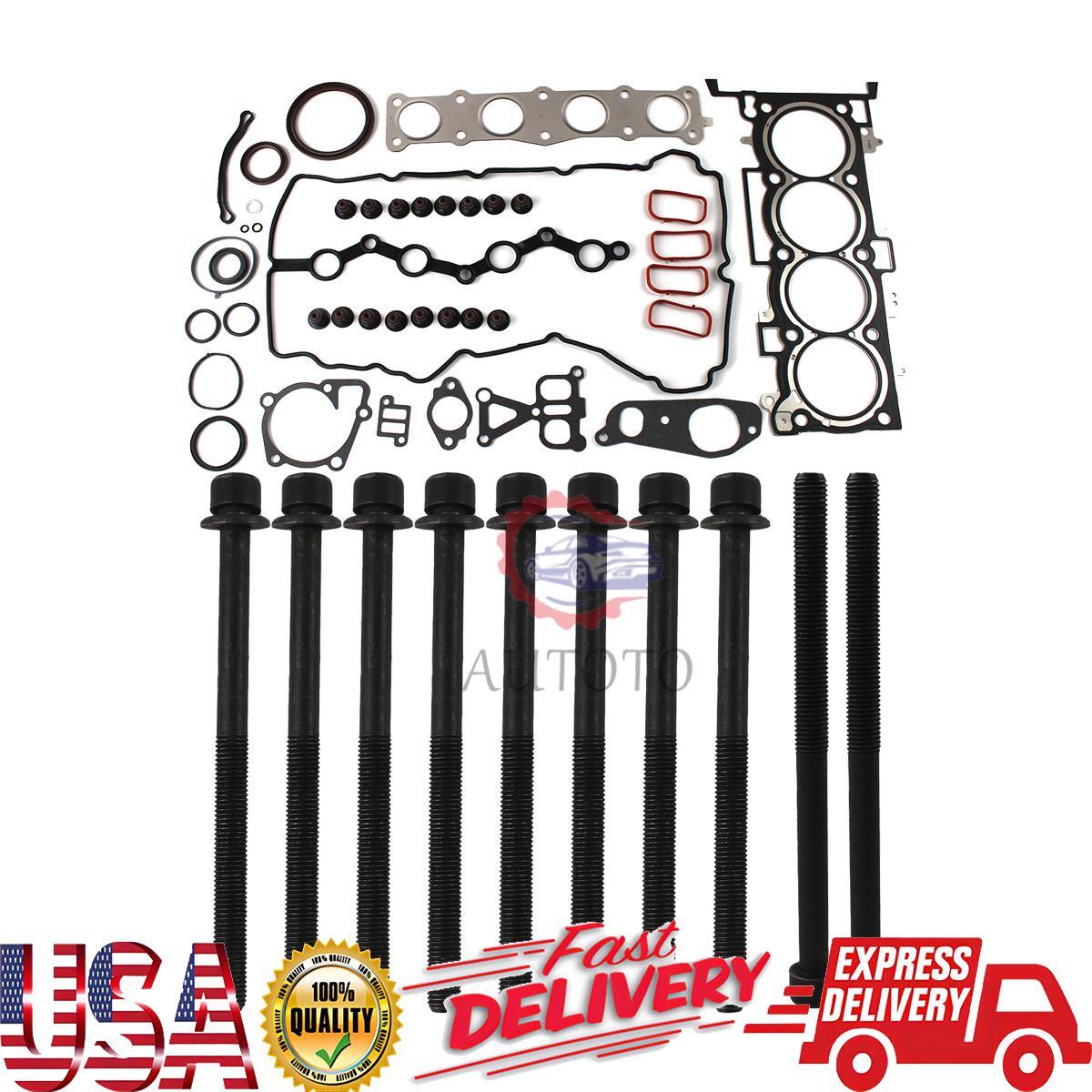 G4KJ Engine Full Gasket Seal Kit w/ Head Bolt Fits for Hyundai for Kia Optima DOHC