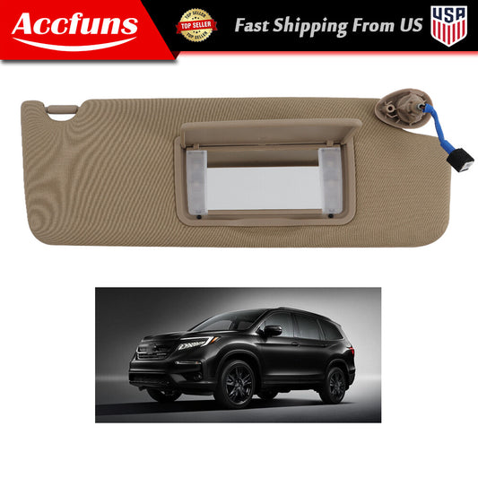 Sun Visor Driver Right Side Beige Plastic Strip Illumination Applicable to 2017-2021 for Honda Pilot- n
