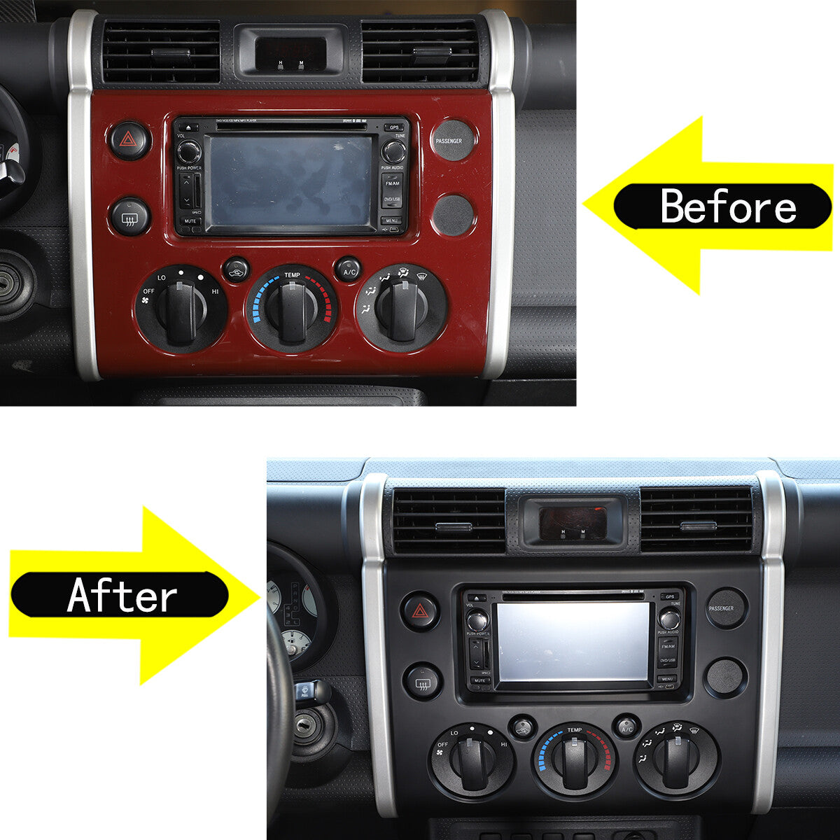 Red Carbon Fiber Steering Wheel Volume Button Cover Trim for Corvette C7 2014-19- v