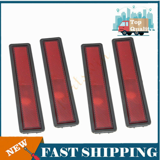 4-piece set of red bumper side marker lights suitable for 1984-1991 E30 3 n