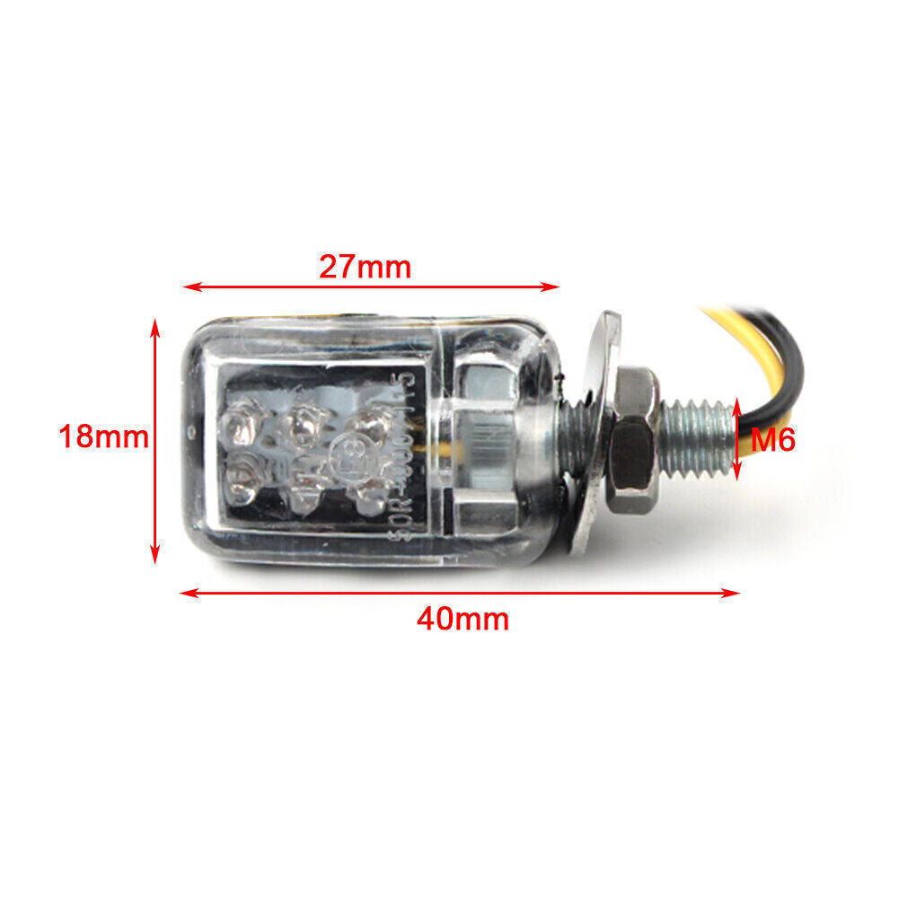 Universal Motorcycle Turn Signal Indicator Lights Warning Blinker Lamp 2pcs