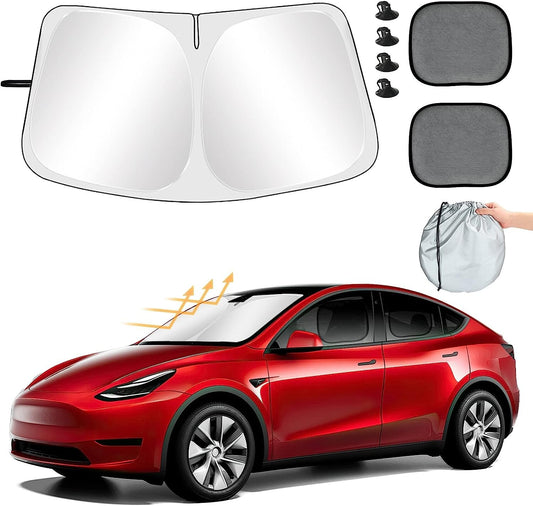 Suitable for Model 3 Y accessories, car windshield sunshade heat block cover, sun visor. n