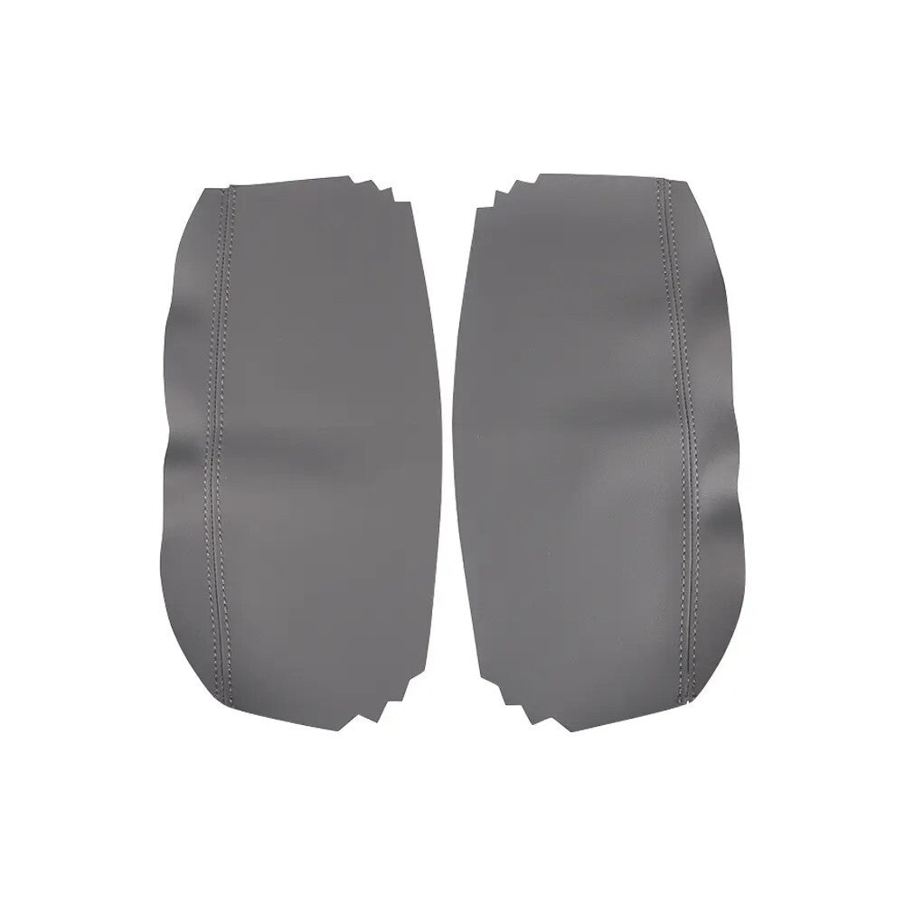 Pair For RL 2005-2010 Console Lid Armrest Cover Taupe Gray Synthetic Leather Q
