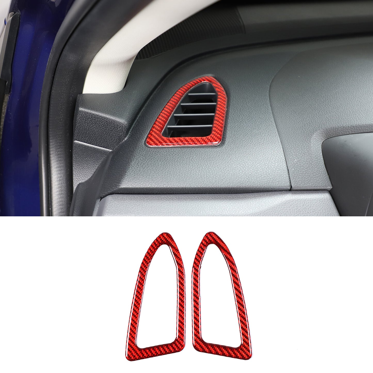 Red dashboard air vent socket cover decorative sticker for Subaru Crosstrek 2023+- n