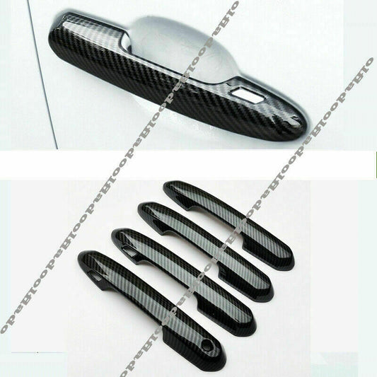 4P Carbon Fiber ABS Side Door Handle Cover Trim for Toyota Highlander 2020-2023