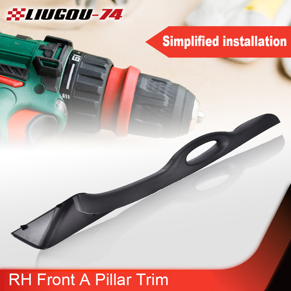 Fits 04-08 for F150 Right Grip Passenger Side Front A-Pillar Trim Black Handle - v
