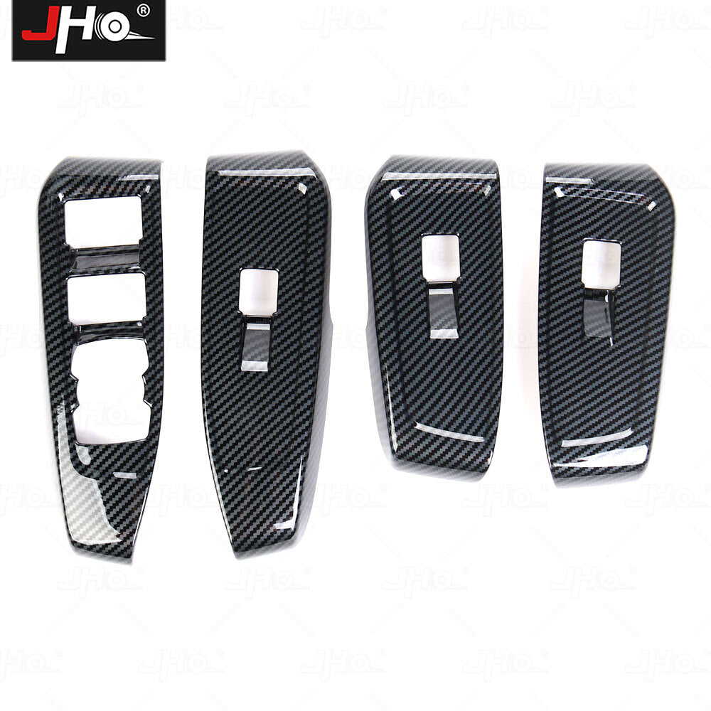 Carbon Fiber Interior Door Window Switch Cover Trim for Ford Ranger 2023 2024