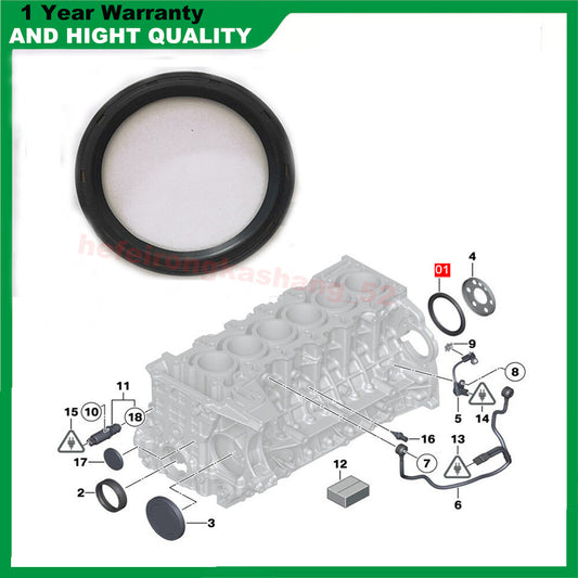 Engine crankshaft rear oil seal ring 11117587168 Suitable for N20 X3 X5 X6 Z4 F01 F02- v
