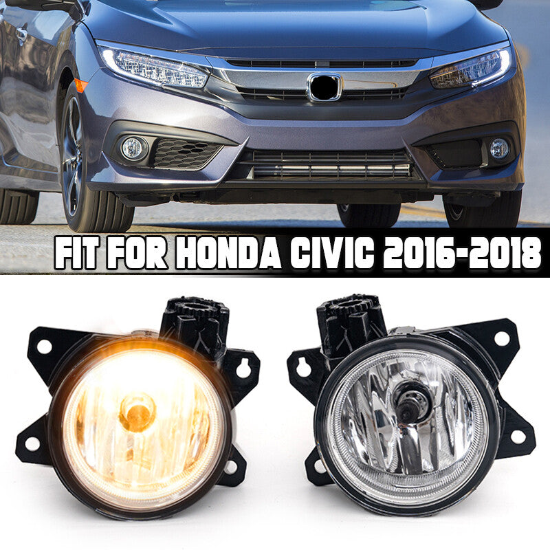 Suitable for 2016 2017 2018 2019 2020 2021 for Honda for Civic Halogen Fog Light Driving Light - v