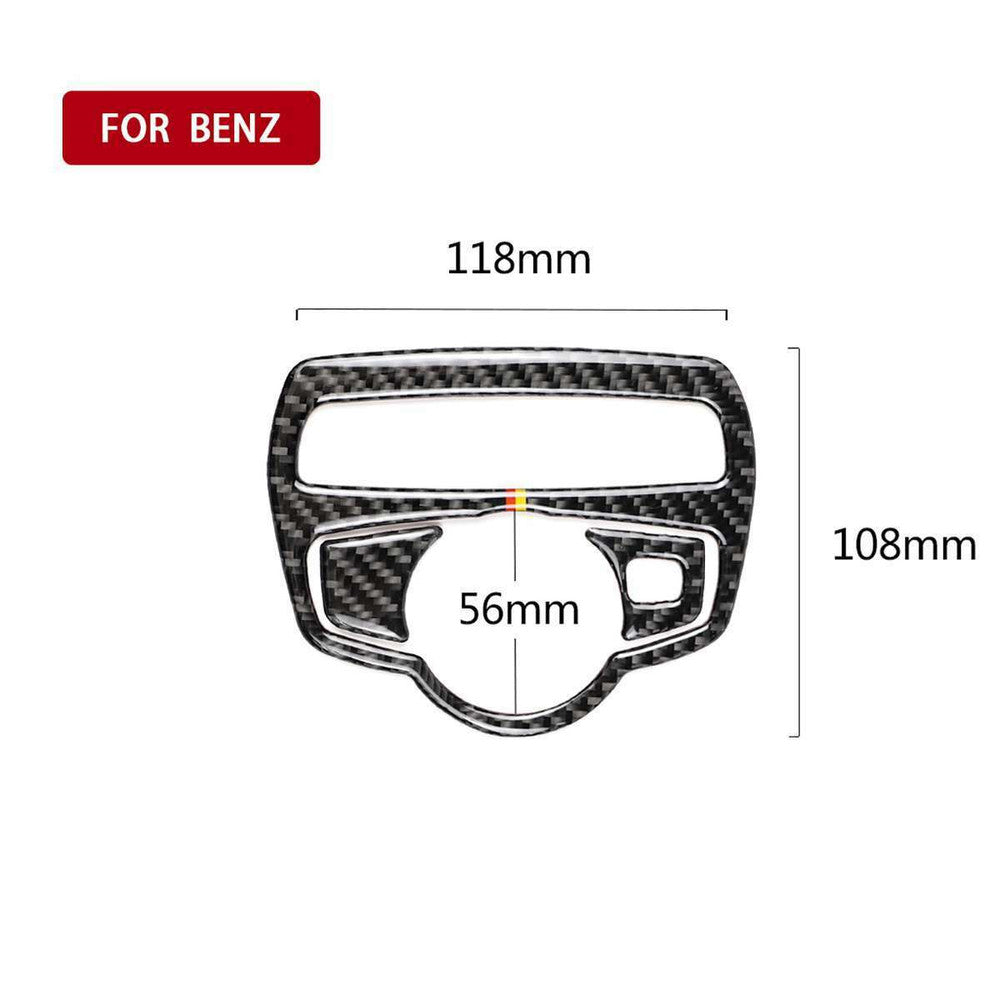 Carbon fiber headlight switch cover trim for W205 C-Class GLC n