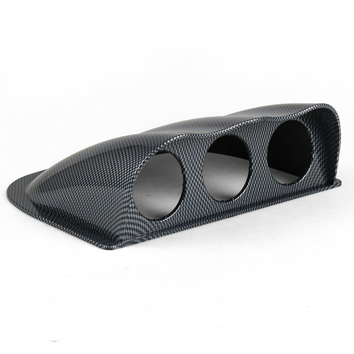 Car Dash 3 Hole Triple Gauge Meter Mount ABS Pod Holder Accessories Carbon Fiber