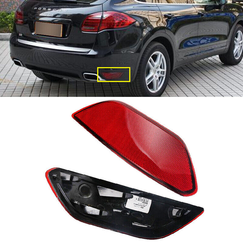 for Porsche for Cayenne 2011-2014 Left+Right Rear Bumper Trim Reflector
