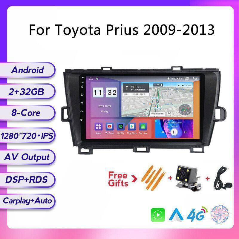 9 Android Car Stereo GPS Navi Carplay DSP 32GB for Toyota Prius 2009-2013