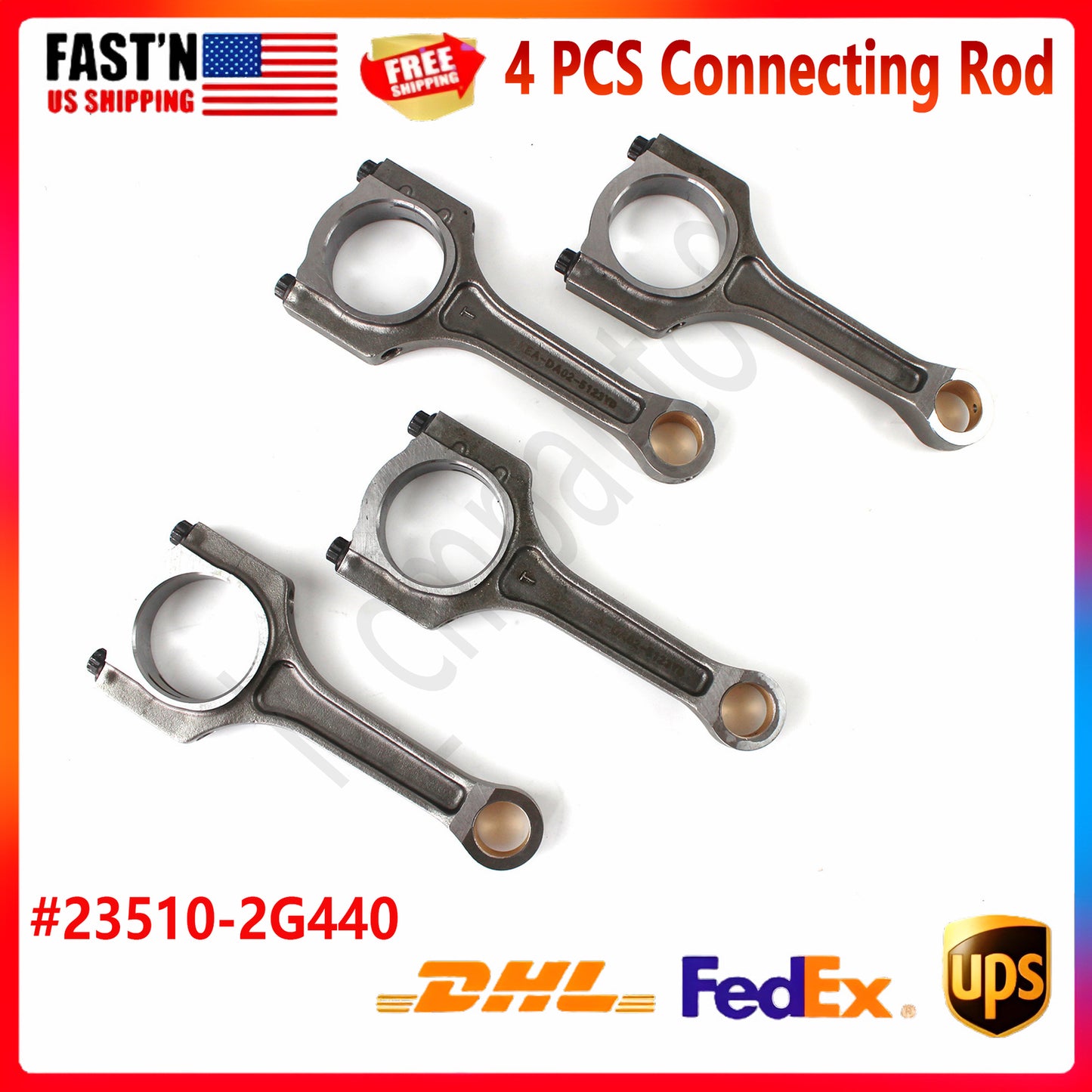 4PCS Connecting Rod 235102G440 For 2.0L TURBO for Hyundai for Kia 2011-2019 Engine