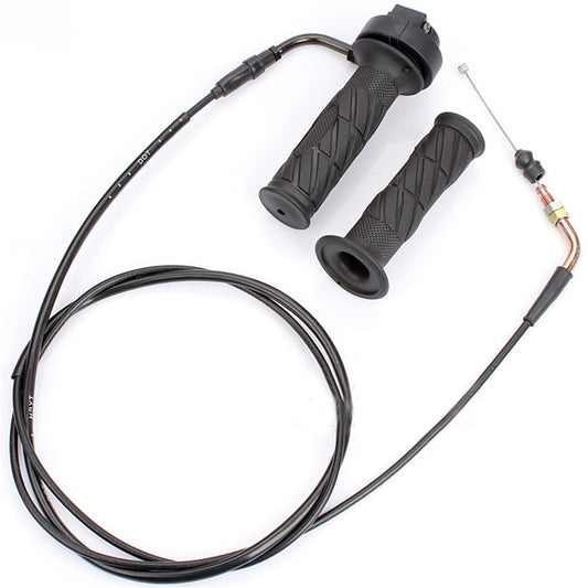 Left  Right Handle Bar Grip For Gy6 50cc 150cc Scooters Mopeds W/Throttle Cable Q