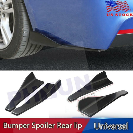 2 Pcs Modified Rear Lip Side Skirt Bumper Spoiler Splitters Universal For Sedan Q