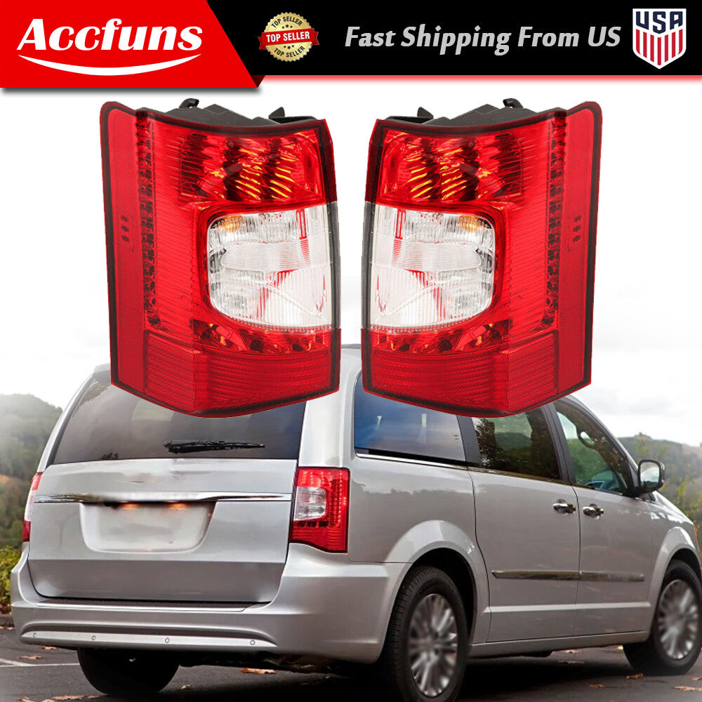 11-16 for Chrysler Town & Country taillights: Red driver and passenger LED taillights - n