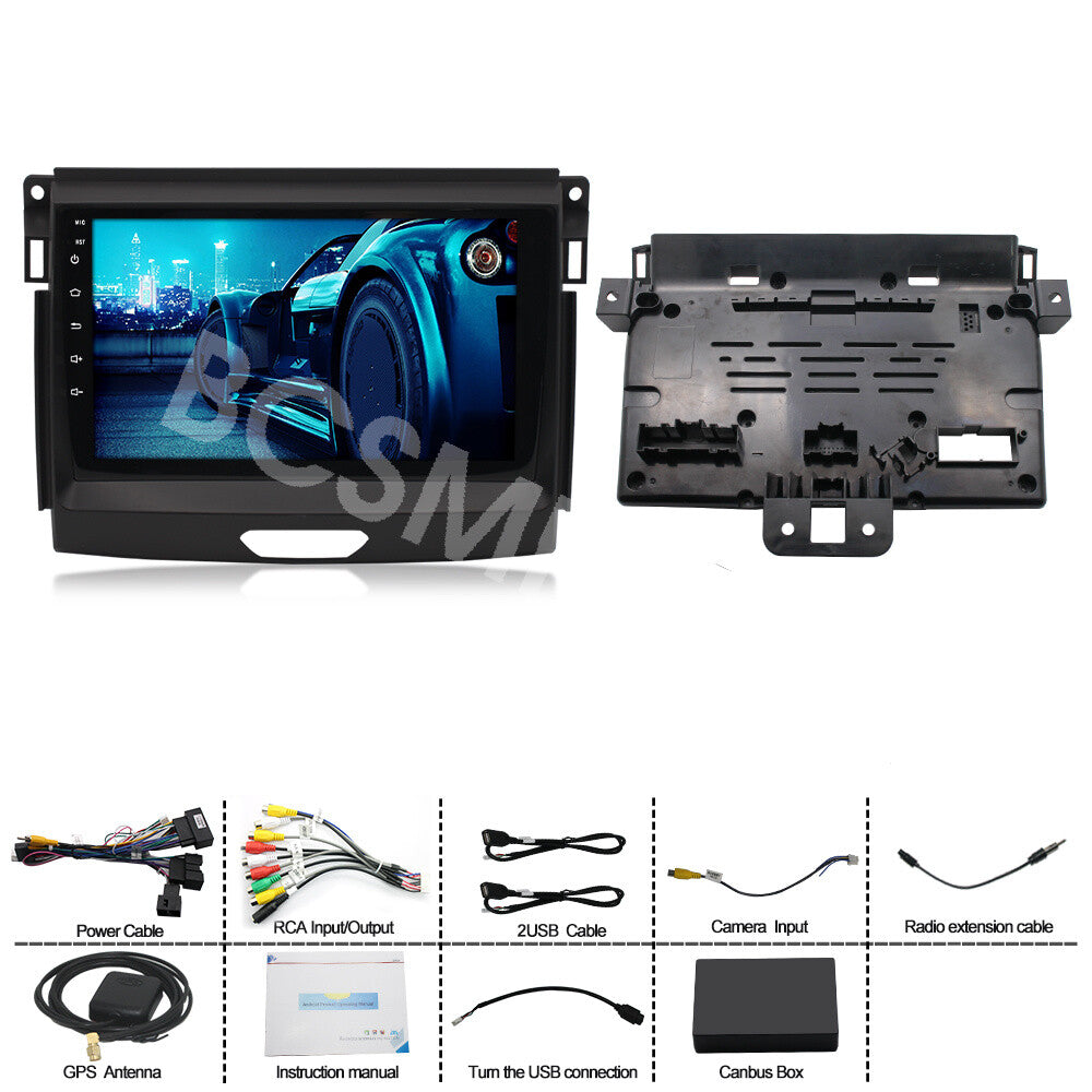 For Apple Carplay Car Radio Fit for Ford Ranger 2016-2019 Android 13 GPS Stereo