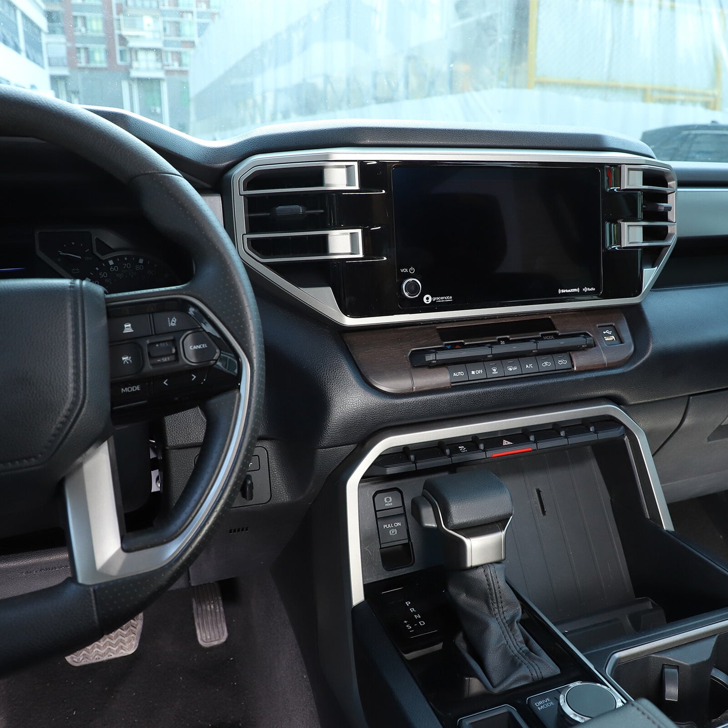Oak steering wheel button frame cover suitable for Tundra Sequoia 2022-23 - v