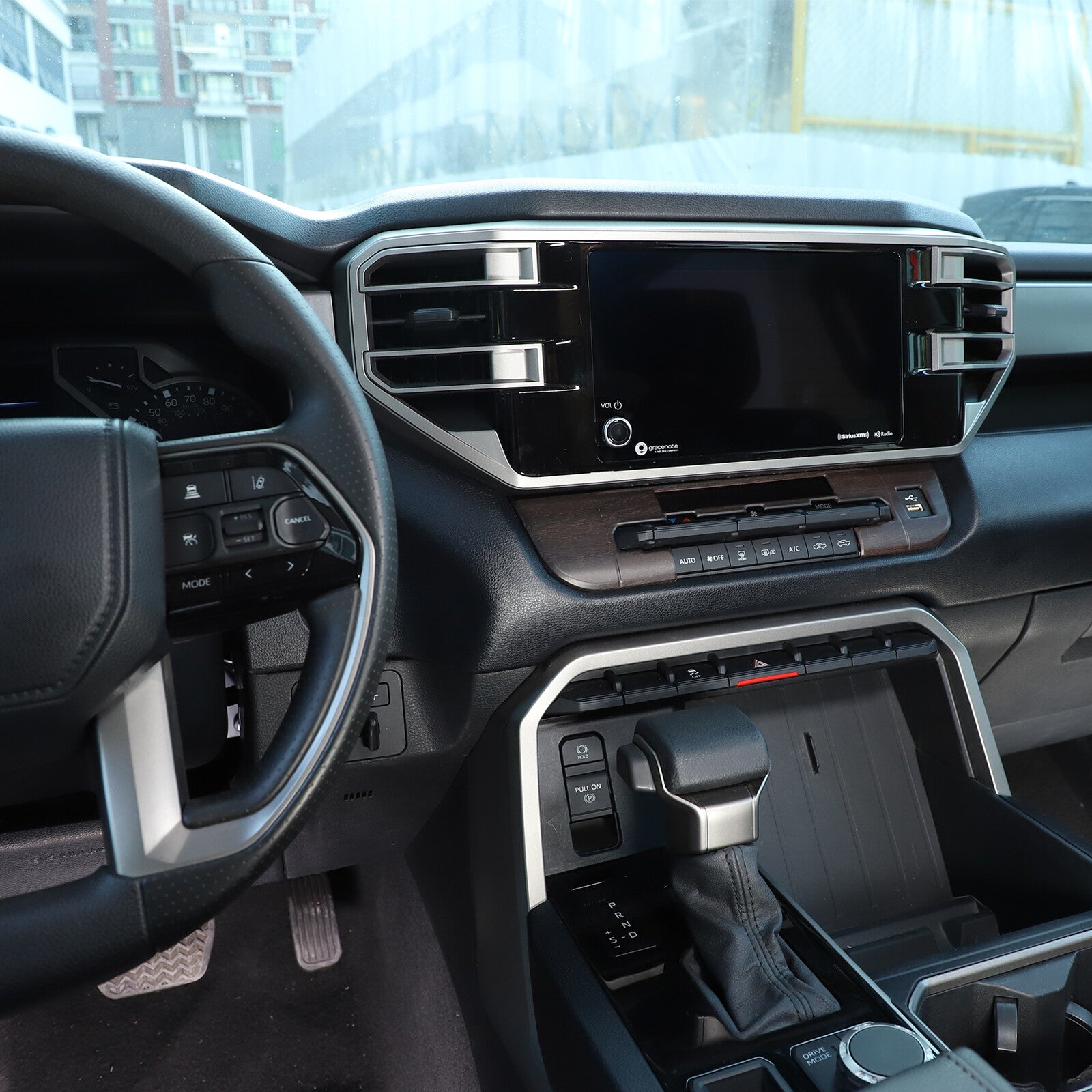 Oak steering wheel button frame cover suitable for Tundra Sequoia 2022-23 - v