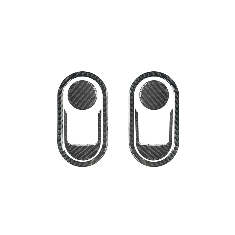 6x carbon fiber front door handle frame trim for Jeep for Wrangler 2007-2010