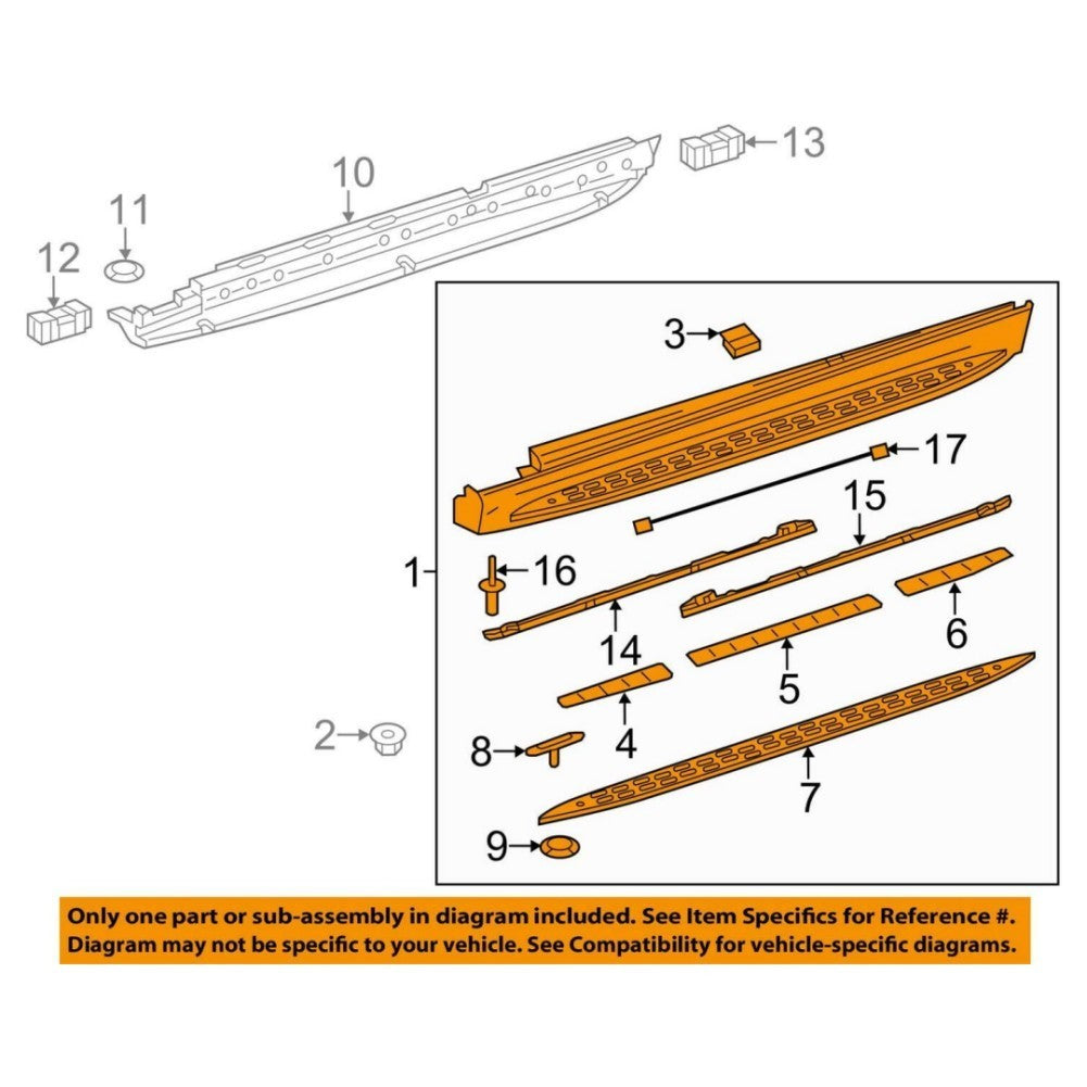 Running Board Step Support for Mercedes GLS550 X166 17-19