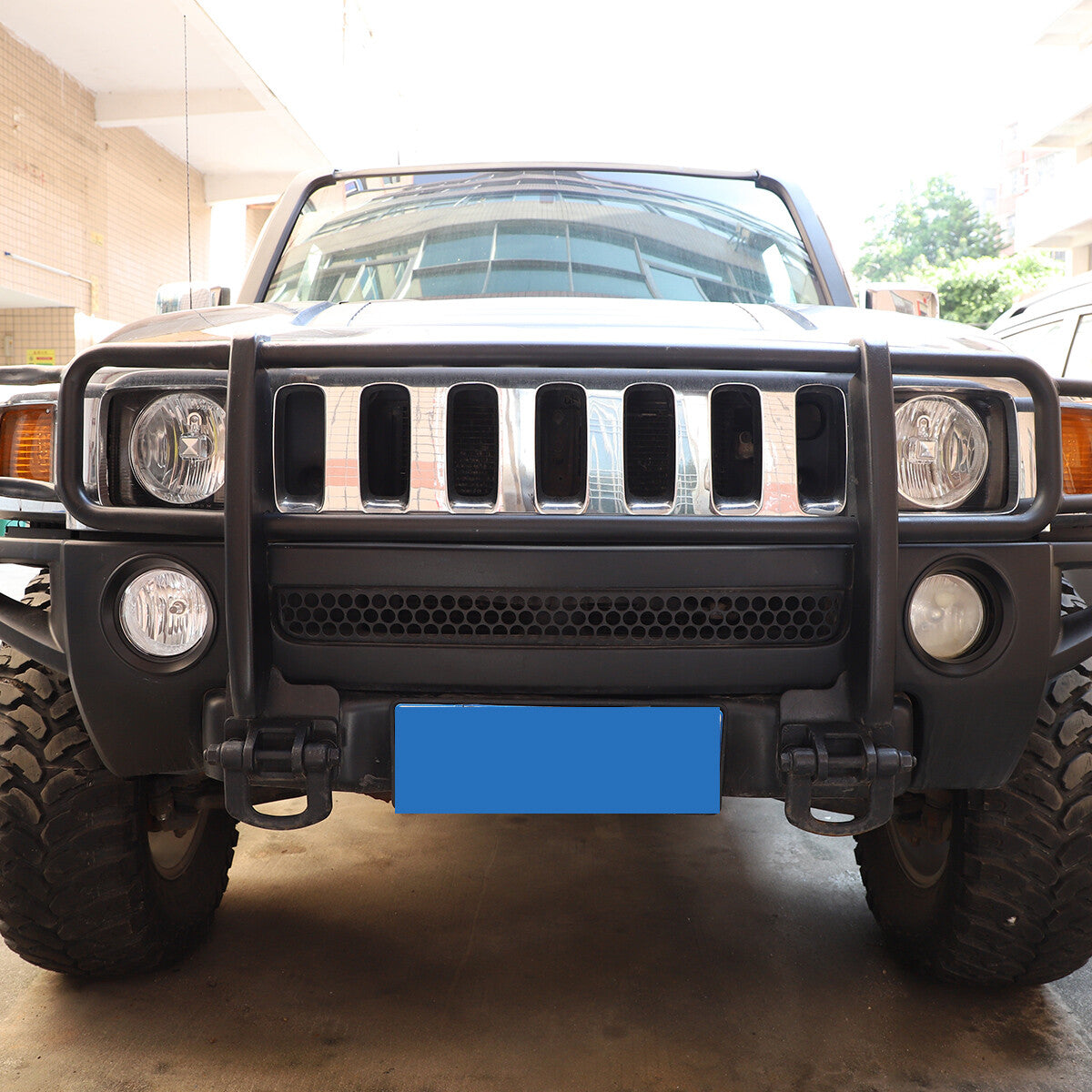 6-piece set of decorative smoked caps for exterior for Hummer H2 roof lights (2003-2009)