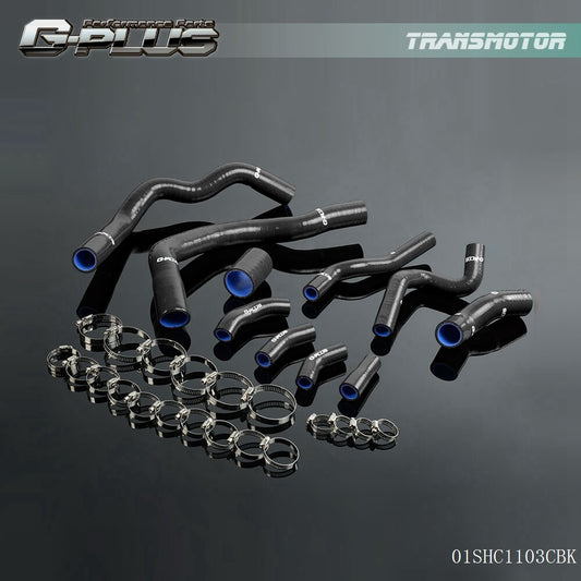 10 Pieces Black Silicone Radiator Hose Kit for for Mini COOPER S R53 2001-2006- v